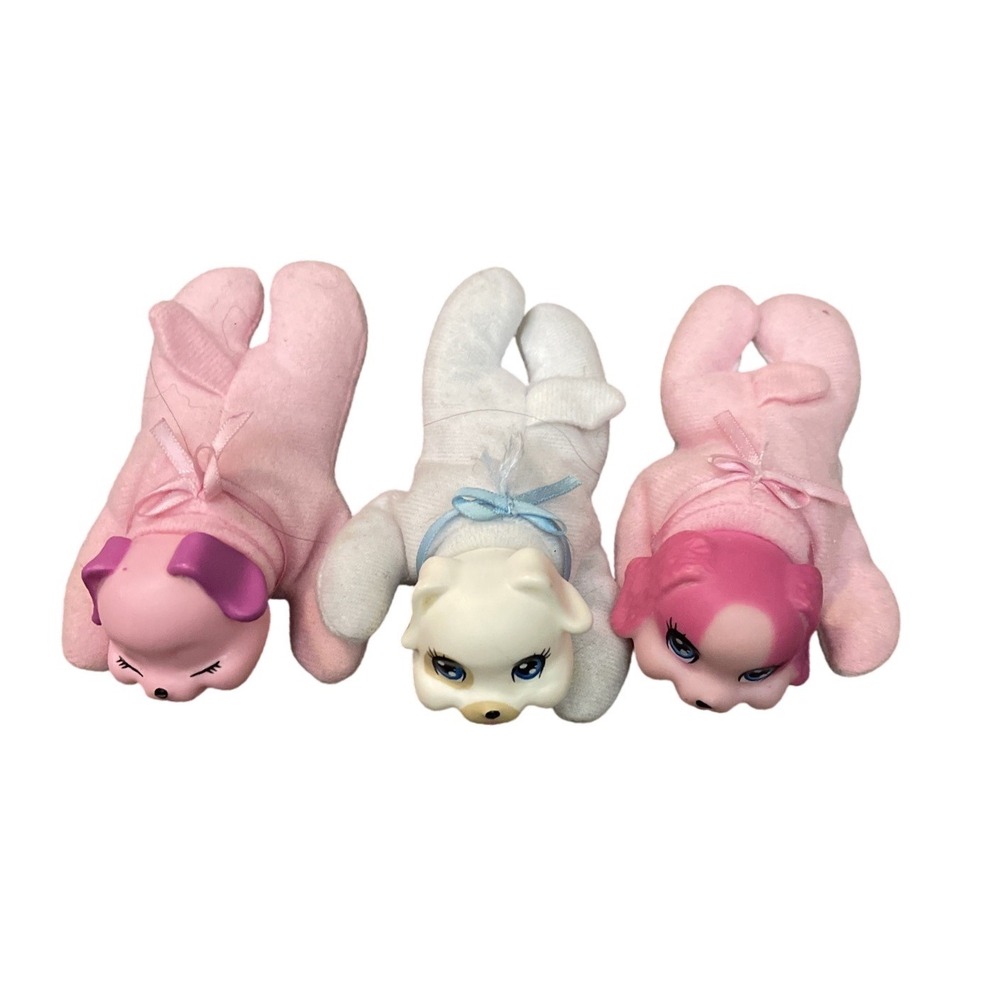 Puppy Surprise Puppies Dog Plush Stuffed Animal‎ LOT Pink White Part Replacement